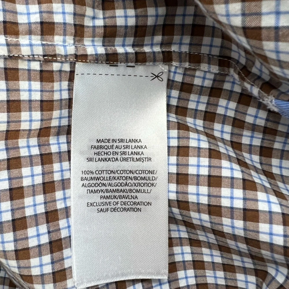 Ralph Lauren Men’s Cotton Stretch Button Down Shirt Sz L Brown Check Pony Preppy - Picture 10 of 11